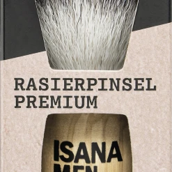 ISANA Rasierpinsel Premium Mit Holzgriff