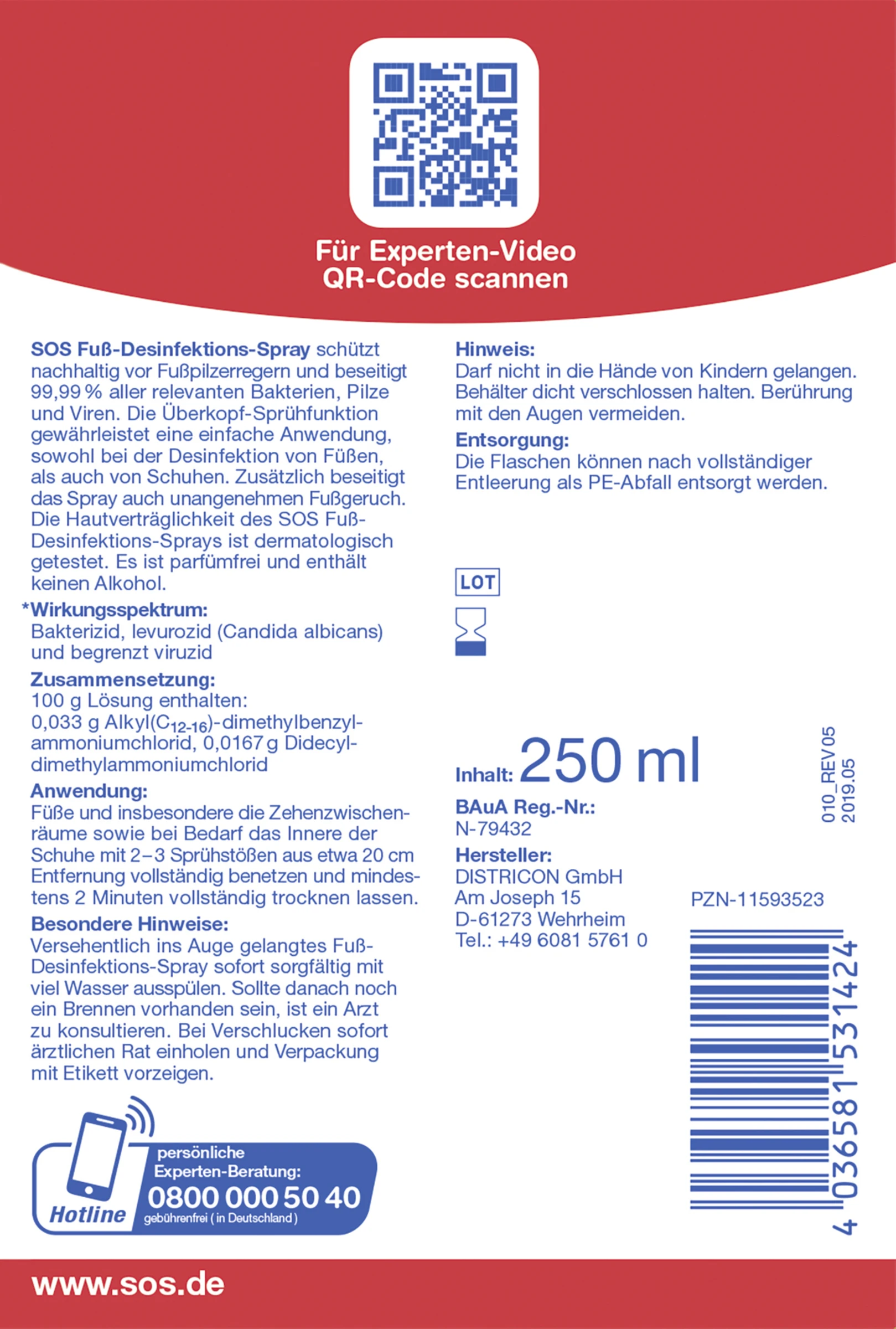 SOS Fuß-Desinfektions-Spray Füße + Schuhe - Image 2