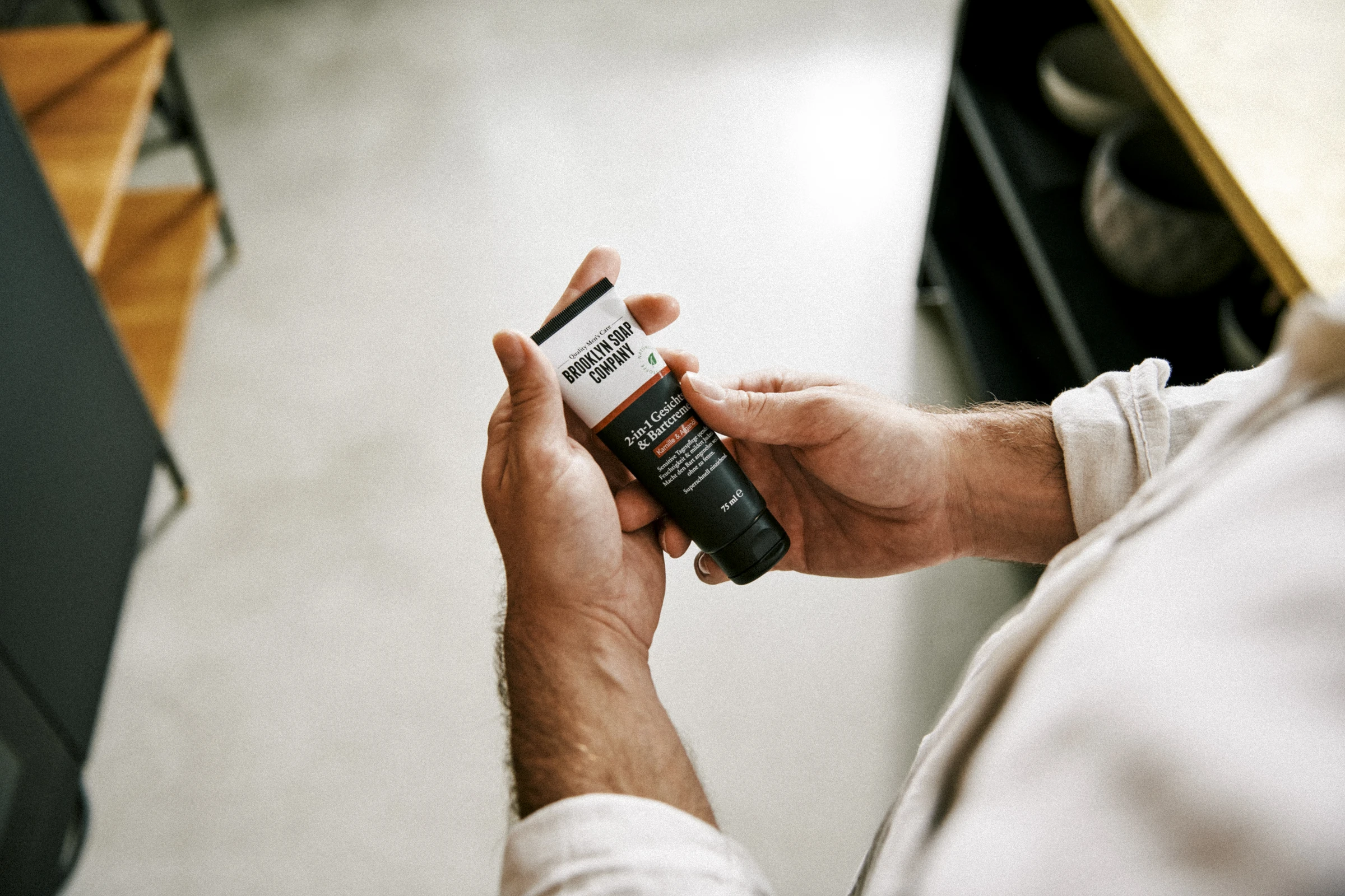 Brooklyn Soap Company 2-in-1 Gesichts- & Bartcreme Kamille & Arganöl - Image 2