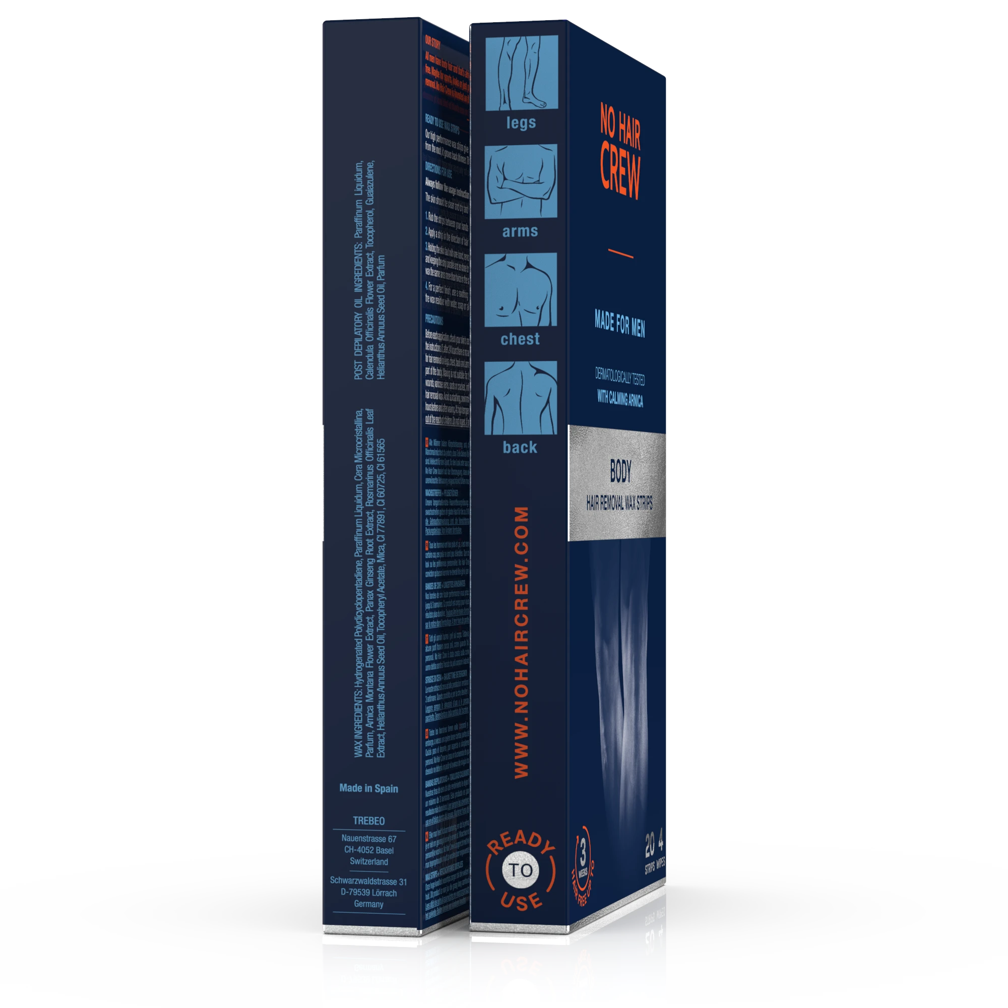 No Hair Crew Kaltwachsstreifen Body - Image 2
