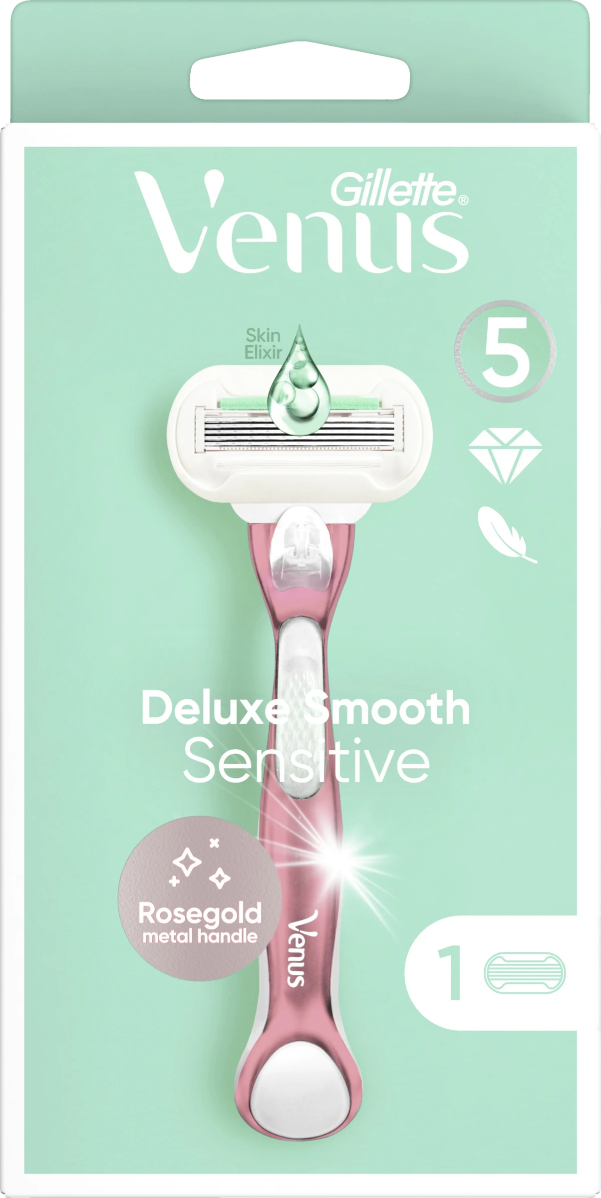 Gillette Venus Rasierer Deluxe Smooth Sensitive Rosegold Mit 1 Klinge