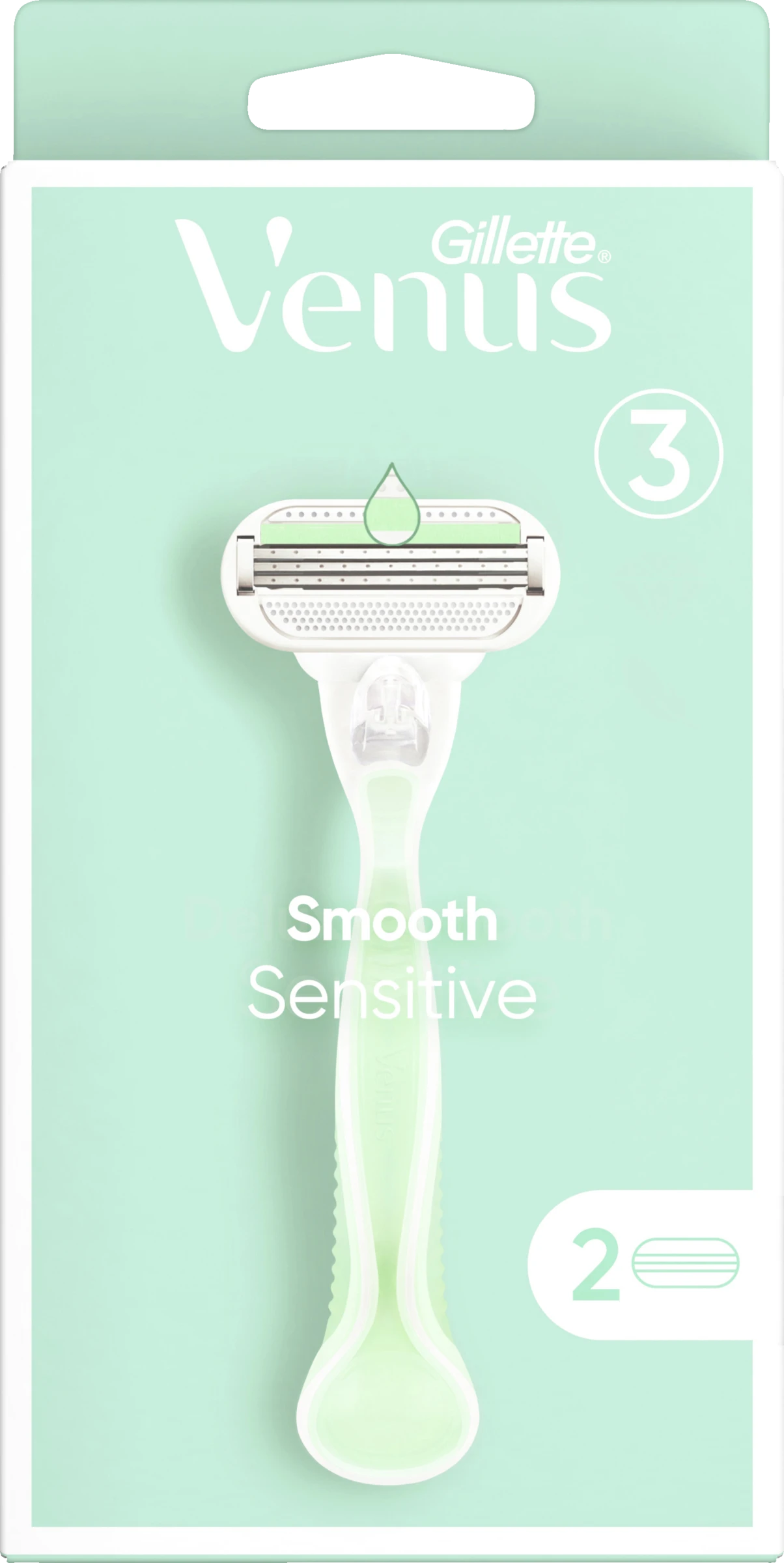 Gillette Venus Rasierer Smooth Sensitive Mit 2 Klingen