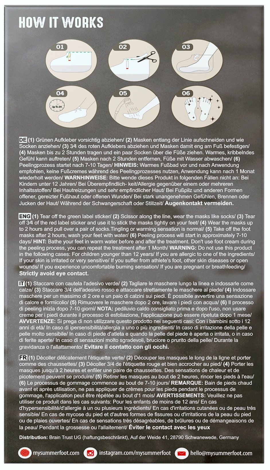 Summer Foot Fußmaske Für Männer - Image 2
