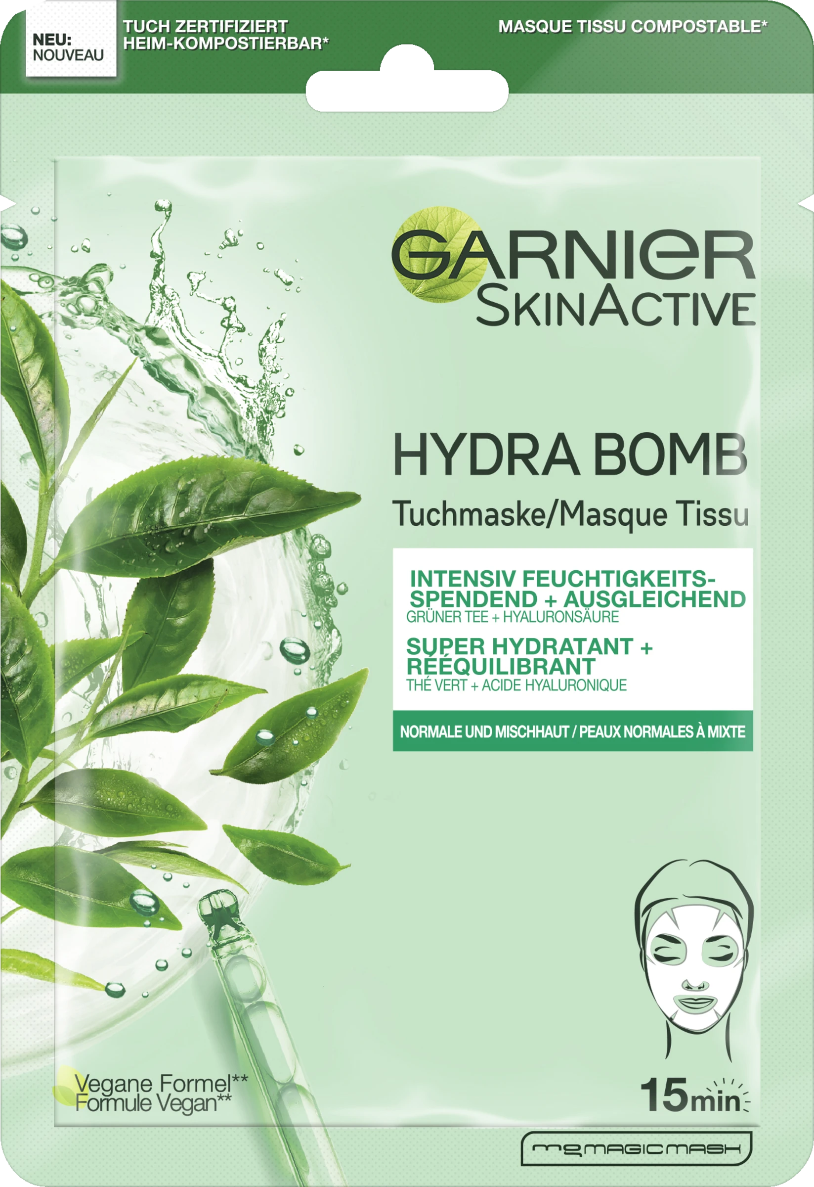 Garnier SkinActive Hydra Bomb Tuchmaske Grüner Tee