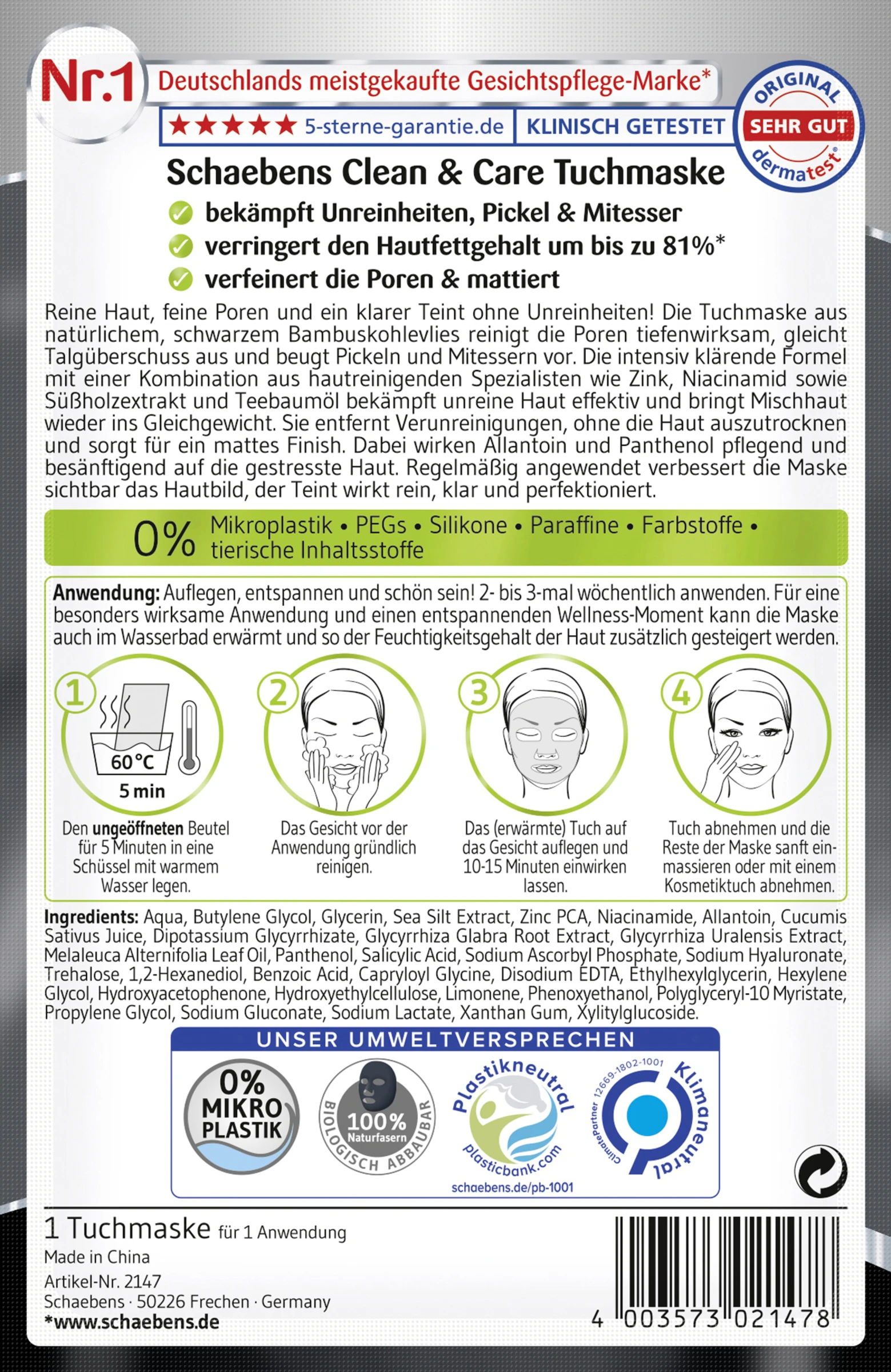 Schaebens Clean & Care Tuchmaske – Bild 2