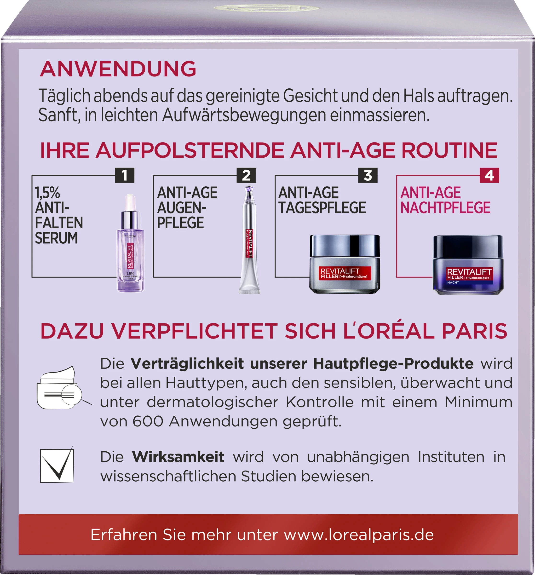 L’Oréal Paris Revitalift Filler Intensiv Aufpolsternde Anti-Age Pflege Nacht - Image 3