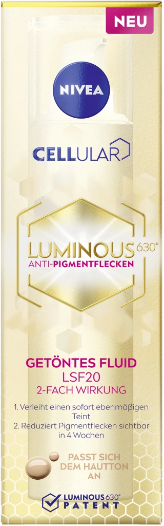 NIVEA Cellular Luminous 630 Anti Pigmentflecken Getöntes Fluid LSF 20