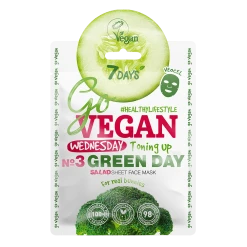 7DAYS GoVEGAN WEDNESDAY GREEN DAY Tuchmaske
