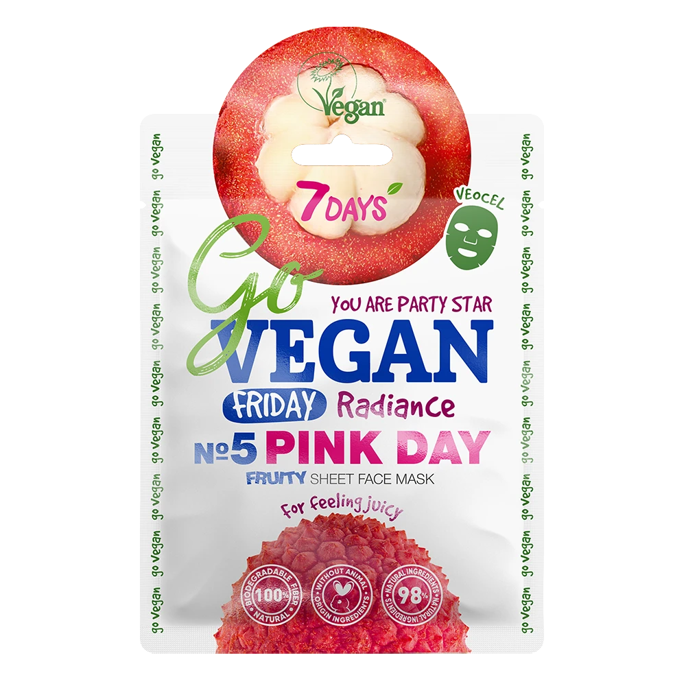 7DAYS Go VEGAN FRIDAY PINK DAY Tuchmaske