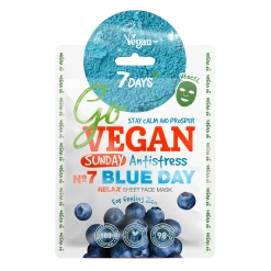 7DAYS Go VEGAN SUNDAY BLUE DAY Tuchmaske