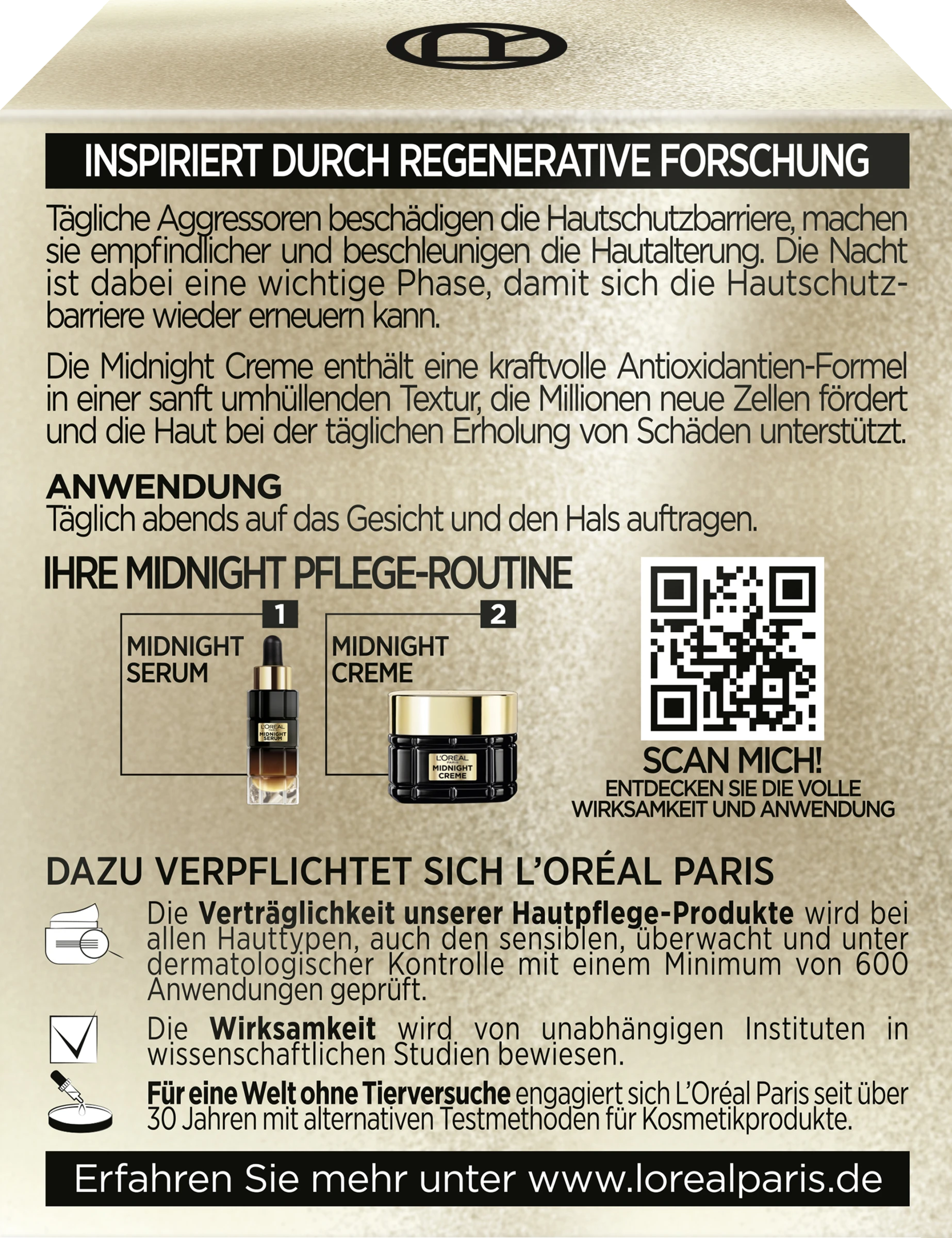 L’Oréal Paris Age Perfect Zell-Renaissance Midnight Regenerierende Creme - Image 3