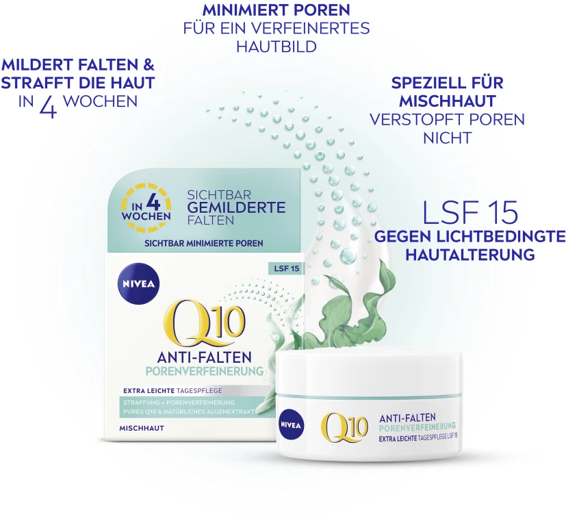 NIVEA Q10 Power Anti-Falten + Porenverfeinerung Tagespflege LSF 15 - Image 5